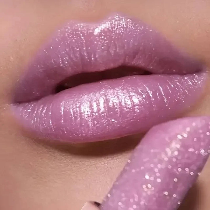 Shimmer Pearlescent Lipstick Long Lasting Waterproof, Moisturizing Plumping Lip Color for Sexy Glamorous Makeup