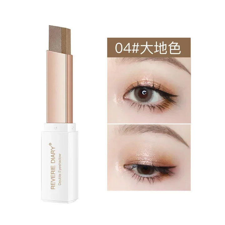 6 Colors Double Color Glitter Eye Shadow Stick Matte Eyeshadow Makeup Waterproof Bicolor Shimmer Cosmetics Beauty Makeup Tools