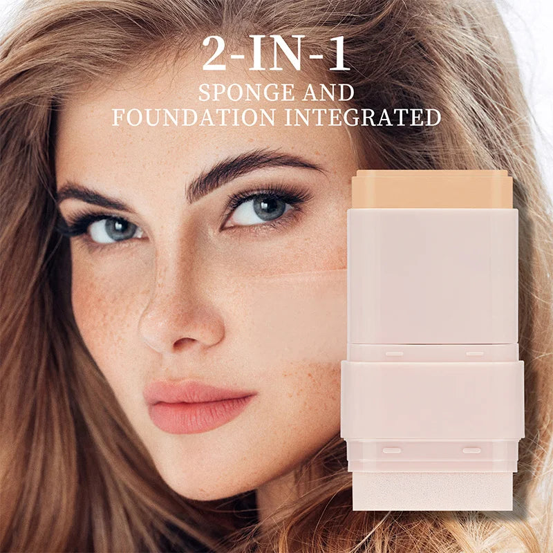 O'cheal Concealer Foundation Stick Facial Matte Bronzer Contouring Coverage Moisturizing Makeup Face Cream Portable With Sponge