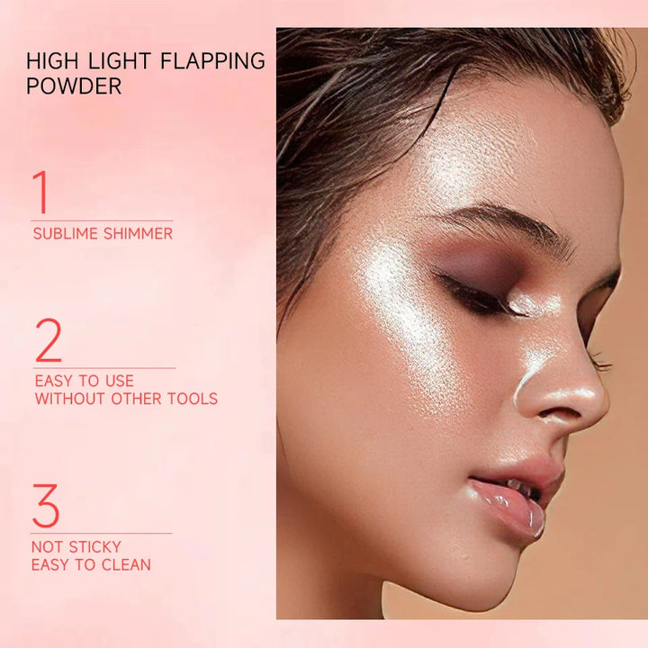 Highlighter Powder White Moonlight Polvo De Hadas Glitter Shimmer Contour Shading Illuminator for Women Face Body Glitter Makeup