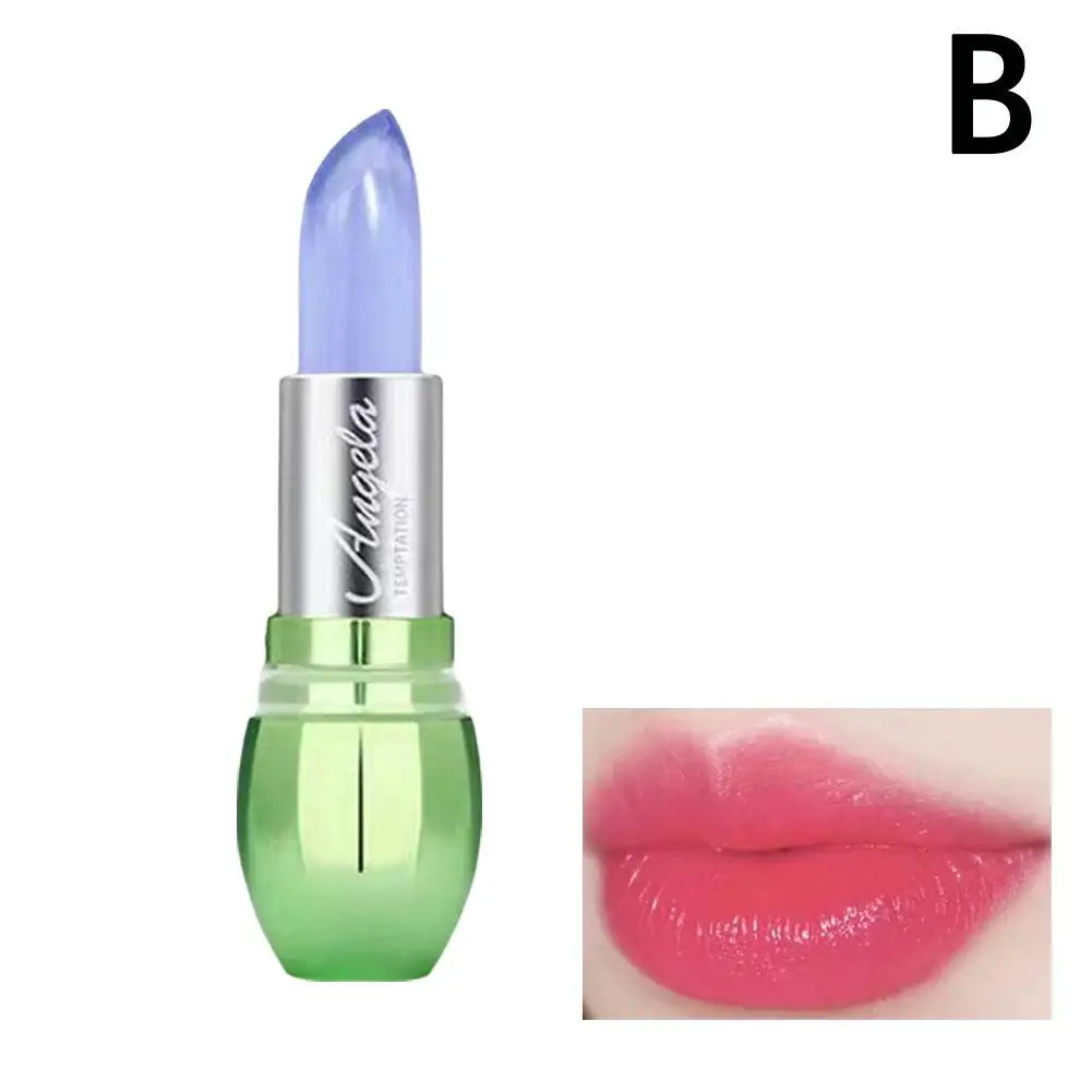 Crystal Jelly Lipstick,Magic Color Changing Lipstick, Moisturizing Temperature Color Changing Lip Gloss,Nourishing Lip Balm