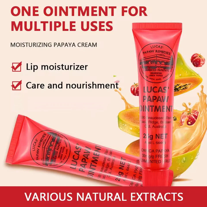 Lucas Papaw Ointment Multifunctional Lip Protector Hydrating Lip Balm Diaper Natural Plant Cream Papaya Cream Korean Cosmetics