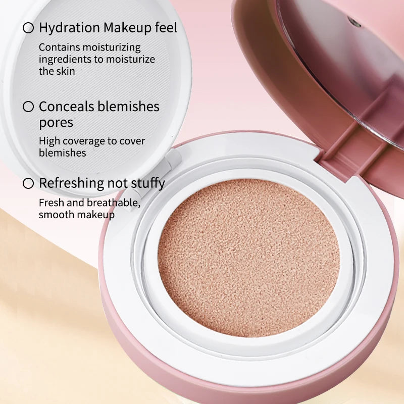 OCHEAL CC Cream Cushion Foundation Cream Long Lasting Moisturizing Concealer Foundation BB Cream For Face Makeup Concelear