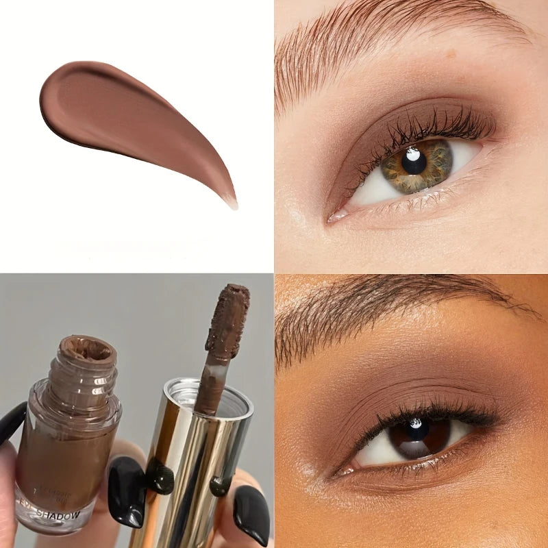 Liquid Eyeshadow Stick - Matte & Glitter for Contour & Eye Makeup,Blendable Creamy Texture,Long-Lasting Wear,Natural Eye Makeup
