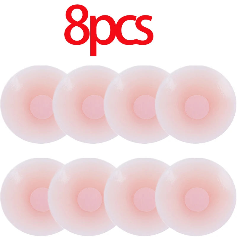 Reusable Breast Petals Lift Invisible Silicone Bra-less Pasties Pad Nipple Cover Invisible Petal Adhesive Stick on Bra for Women