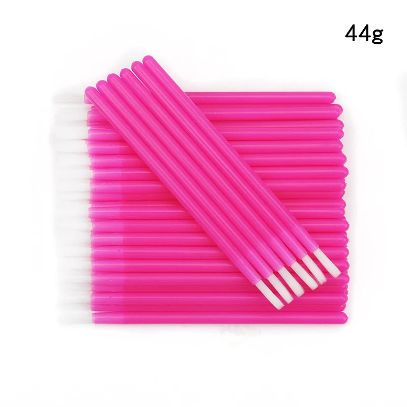 50pcs Disposable Nylon Lip Glossy Brush Lipstick Gloss Wands Applicator Eyeshadow Eyebrow Makeup Brushes Cosmetic Beauty Tools