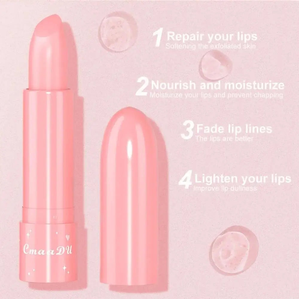 CmaaDu 6 Color Shine Changing Lipstick Waterproof Tinted Lip Balm Fruit Infused Nourishing Glow For Moisturizing Lip Care