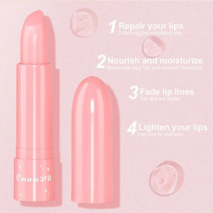 CmaaDu 6 Color Shine Changing Lipstick Waterproof Tinted Lip Balm Fruit Infused Nourishing Glow For Moisturizing Lip Care