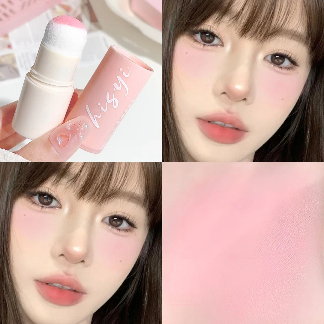 Velvet Mist Blush Stick - Vibrant and youthful, Korean style, natural long-lasting brightening, for both lips and cheeks