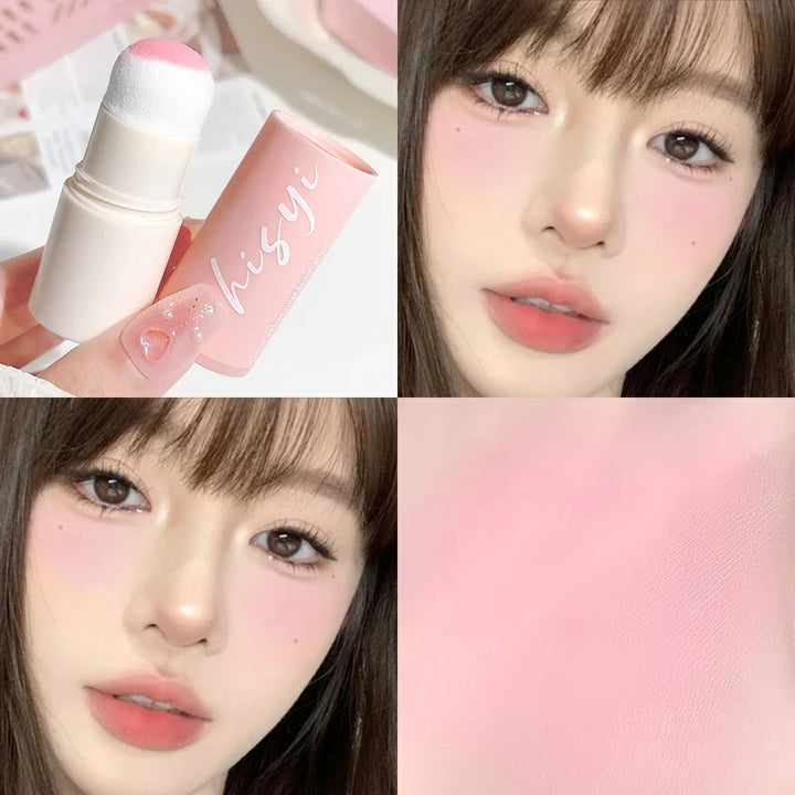 Velvet Mist Blush Stick - Vibrant and youthful, Korean style, natural long-lasting brightening, for both lips and cheeks