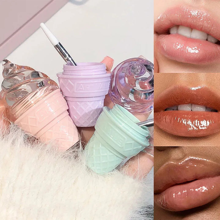 CACE icy lip balm moisturizing hydrating lip lines jelly lip glass lip gloss