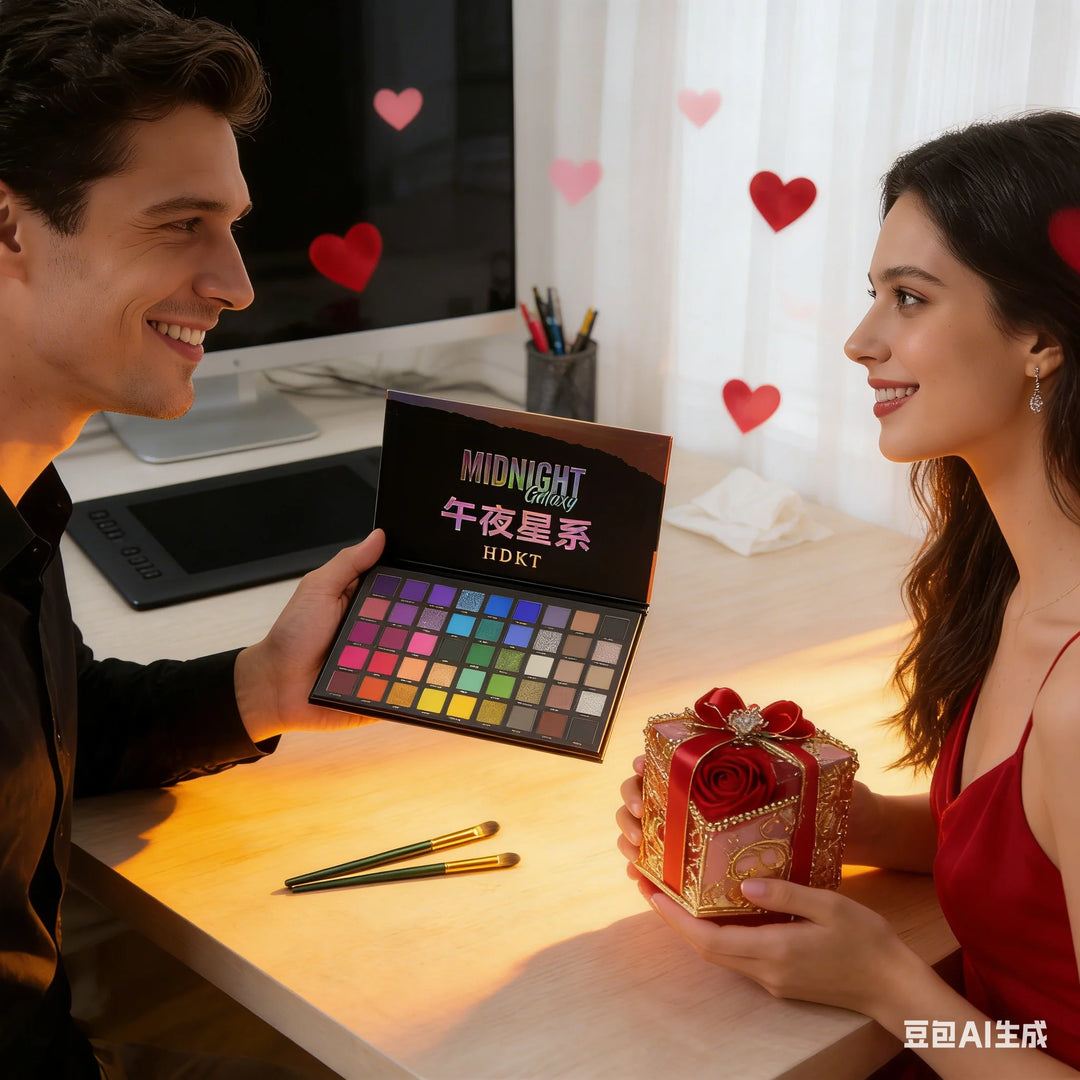HDKT 45 Colors Midnight Galaxy Eyeshadow Palette Matte & Shimmer Professional Makeup Cosplay Valentine's Day Gift for Her