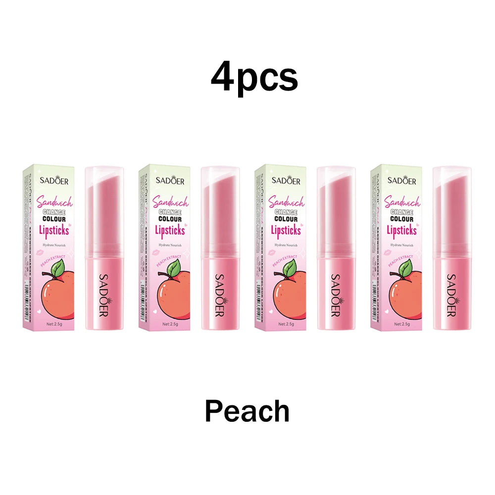 Honey Peach Sandwich Warm Changing Water Lipstick Moisturizing Warm Changing Lipstick 2.5g
