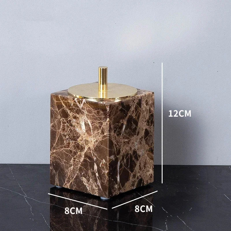 Emperador Dark Natural Marble Bathroom Set Brown Luxury Toothbrush Holder Soap Dish Soap Dispenser Bathroom Accessories