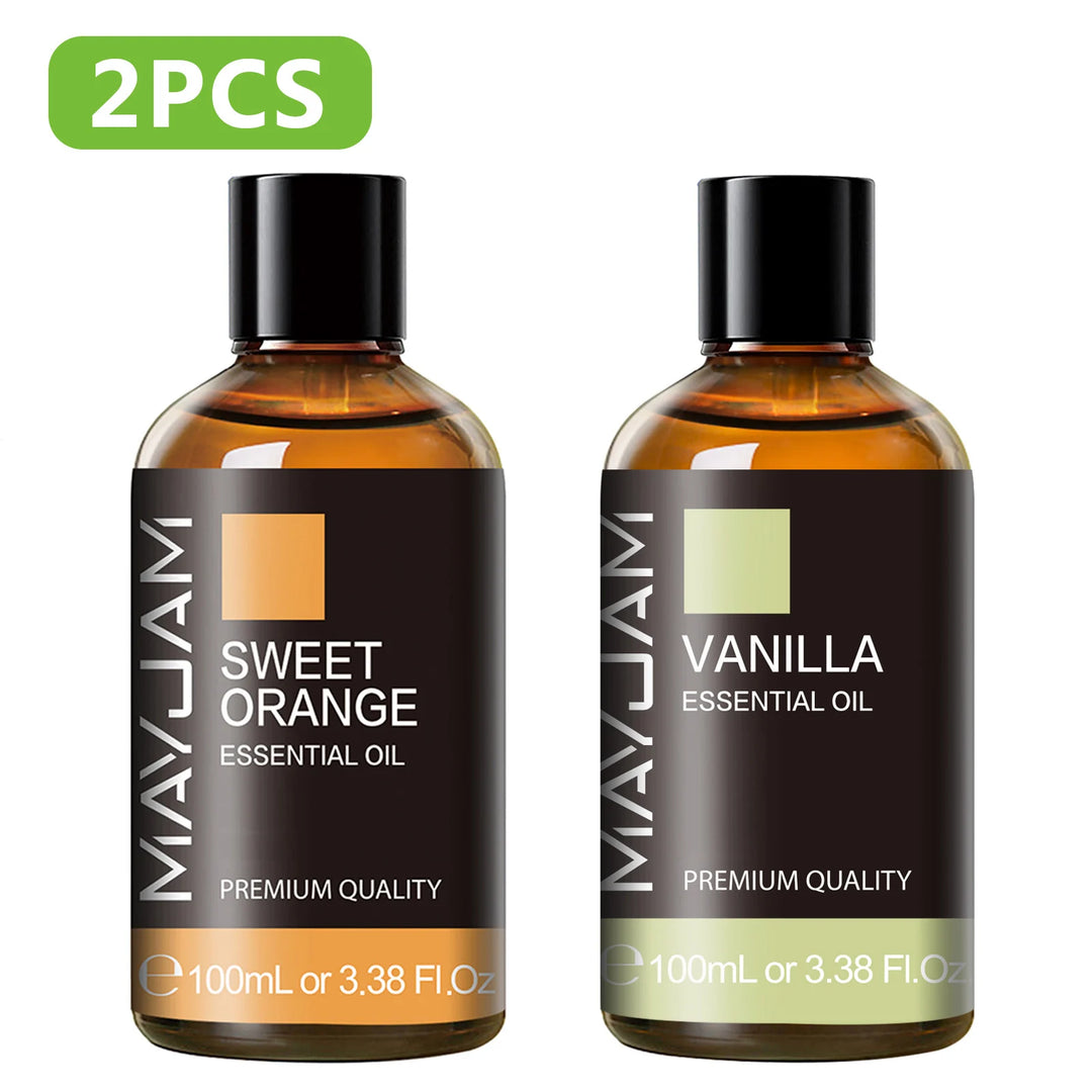 100ML Pure Plant Essential Oil Mint Bergamot Patchouli Citronella Lemongrass Chamomile Cedarwood For Reed Diffuser Humidifier