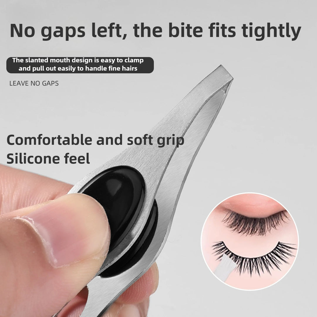 1pc Hot Sales Portable Stainless Steel Button Cell Smart Design Eyebrow Hair Remove Tweezer with LED Light Makeup Tool for women