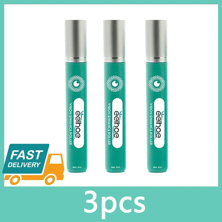 Korean Visual Enhancement Eye Serum Roller Relieve Eye Aningeresting Dark Circles Bags Eye Contour Moisturizing Cosmetics 8ML