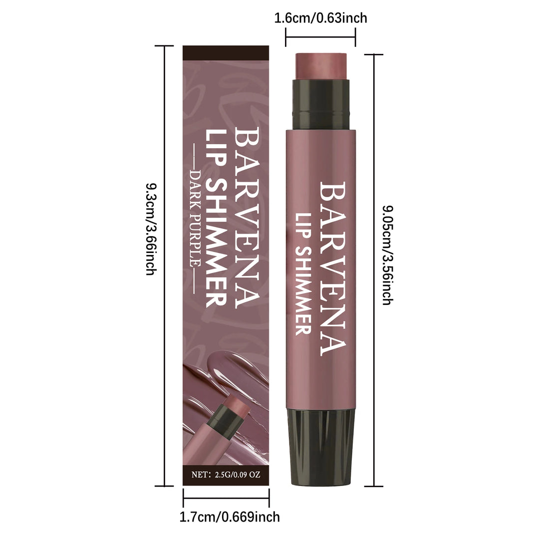 Lip Shimmer Dark Purple Tinted Lip Balm Stick Long Lasting Hydration with Natural Glowy Finish Moisturizing & Nourishing Makeup