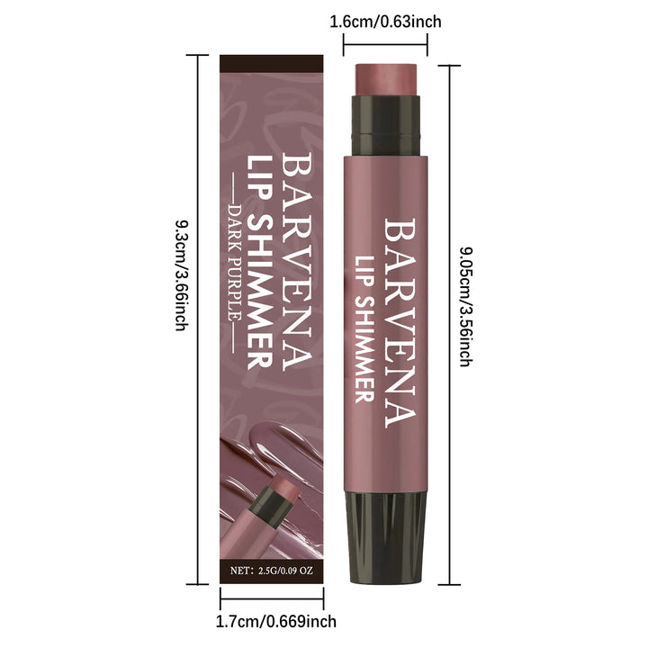 Lip Shimmer Dark Purple Tinted Lip Balm Stick Long Lasting Hydration with Natural Glowy Finish Moisturizing & Nourishing Makeup