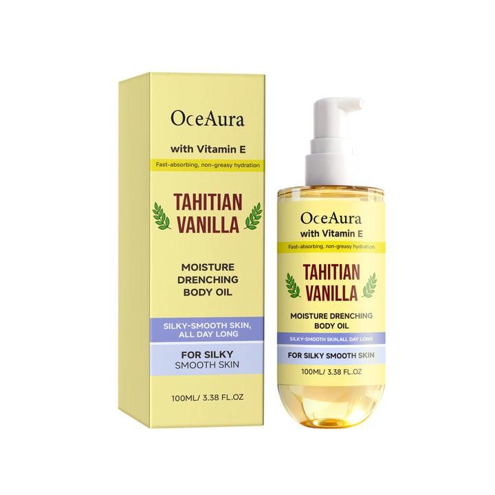 Vanilla Hydrating Body Oil Nourishing Soothing Brightening Silky Smoothing Stress Relief Glowing Soft Relaxing Body Essence Oil