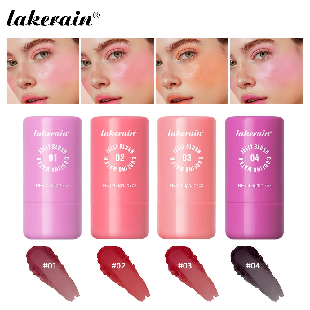 Original Cooling Water Jelly Blush Stick Blush Tinted Cosmetics Tint Stick Watercolor Multi-Use Matte Blush Makeup For Women