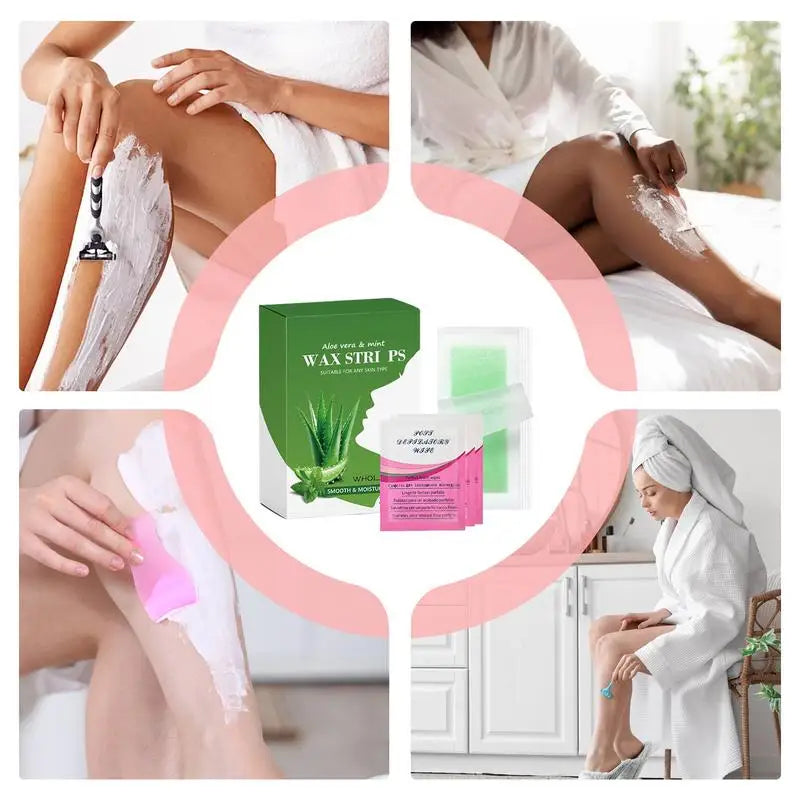 30pcs Body Wax Strips Face Wax Strips Hair Remover Brazilian Epilating Kit Hair Removal Wax Strips Roll Underarm Wax Strip Paper