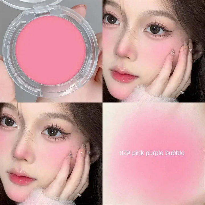 Monochrome blush Matte Natural Cheek Color Brightening Face Waterproof Facial Contouring Makeup Blush Powder Soft Makeup