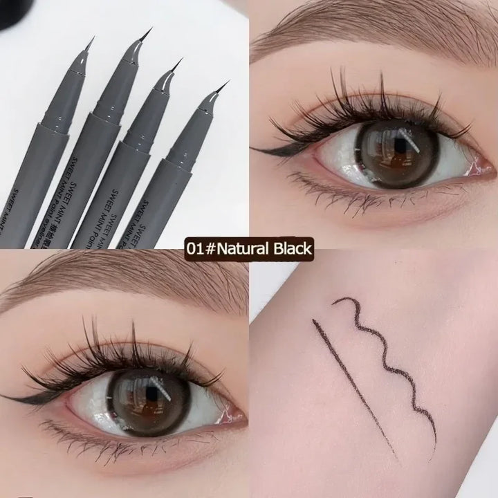 Ultra-fine Matte Liquid Eyeliner Pencil Waterproof Quick Drying Black Brown Lying Silkworm Lower Eyelash Eye Makeup Eyeliner 1pc