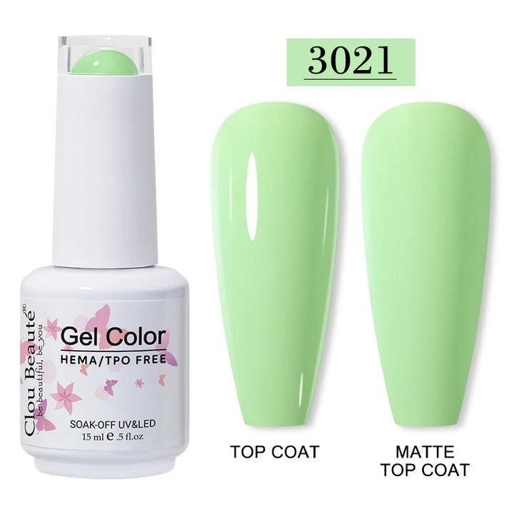 Clou Beaute 15ml HEMA TPO FREE Gel Nail Polish Vernis Semi Permanent UV Nail Art Varnish Lakiery Hybrydowe Manicure Gel Polish