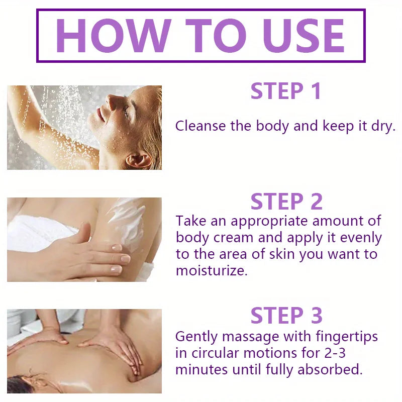 Shea Butter Body Cream,24H Moisturizing Makes Skin Softer,Elastic,Firming Skin,Body Massage Nourishing for Dry Cracked Light Tan