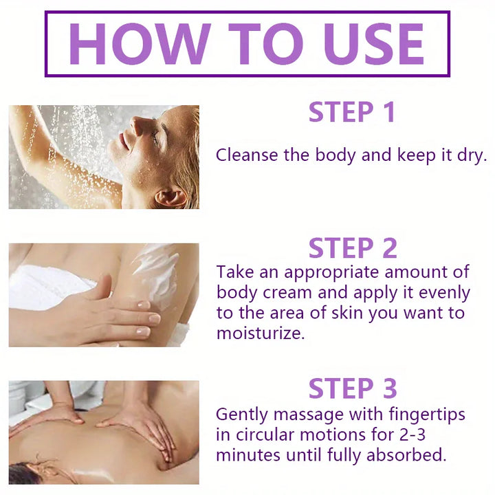 Shea Butter Body Cream,24H Moisturizing Makes Skin Softer,Elastic,Firming Skin,Body Massage Nourishing for Dry Cracked Light Tan