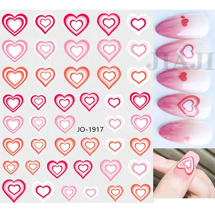 Nail Art Stickers Water Decals Eyes Stripe Nail Art Decorations for Manicure Accessories Press on Nails Foil Stickers and Decals