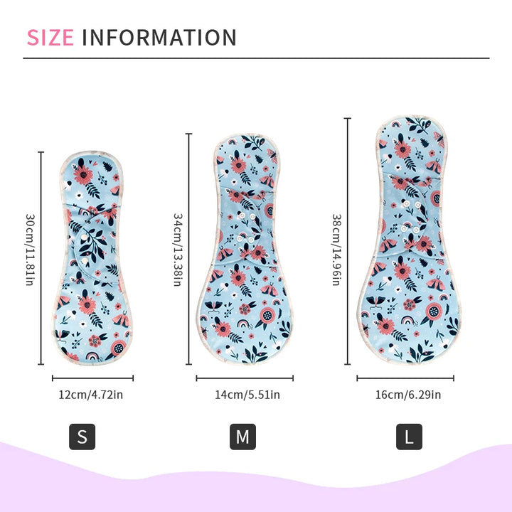 2pcs Reusable Menstrual Pads Heavy Flow Overnight Daily Pads Panty Gasket Washable Sanitary Cotton Pads for Women New Arrival