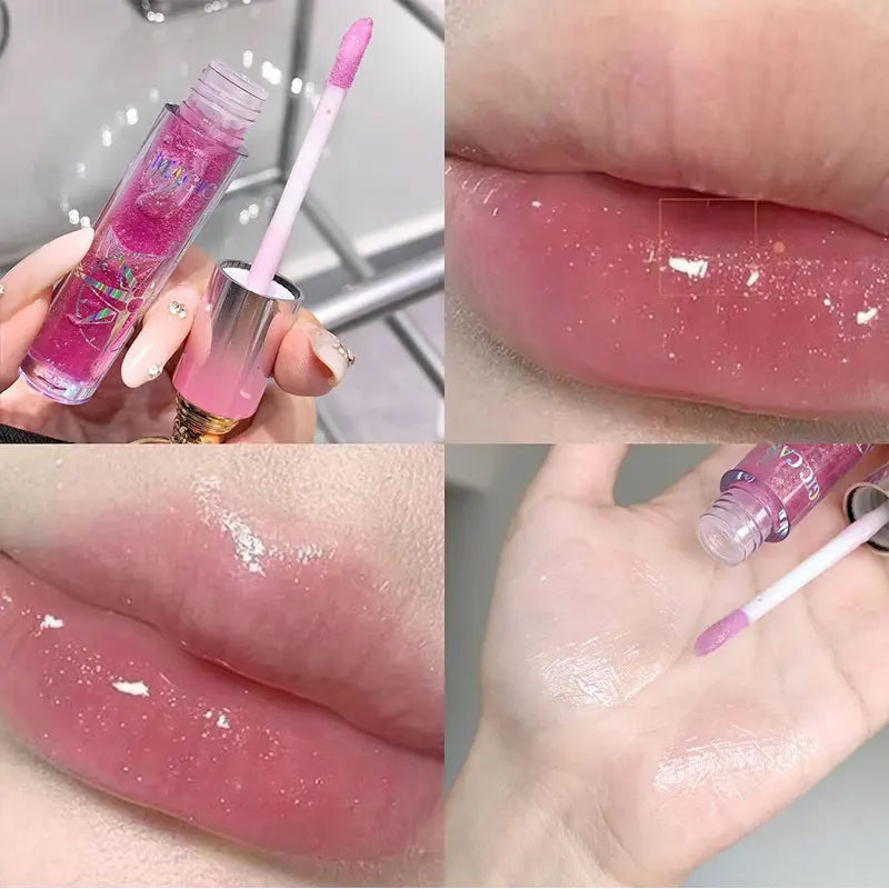 MAGIC CASA Shimmering Lip Gloss — Hydrating and Moisturizing, Mirror Finish, Plumping Glass-Like Lips