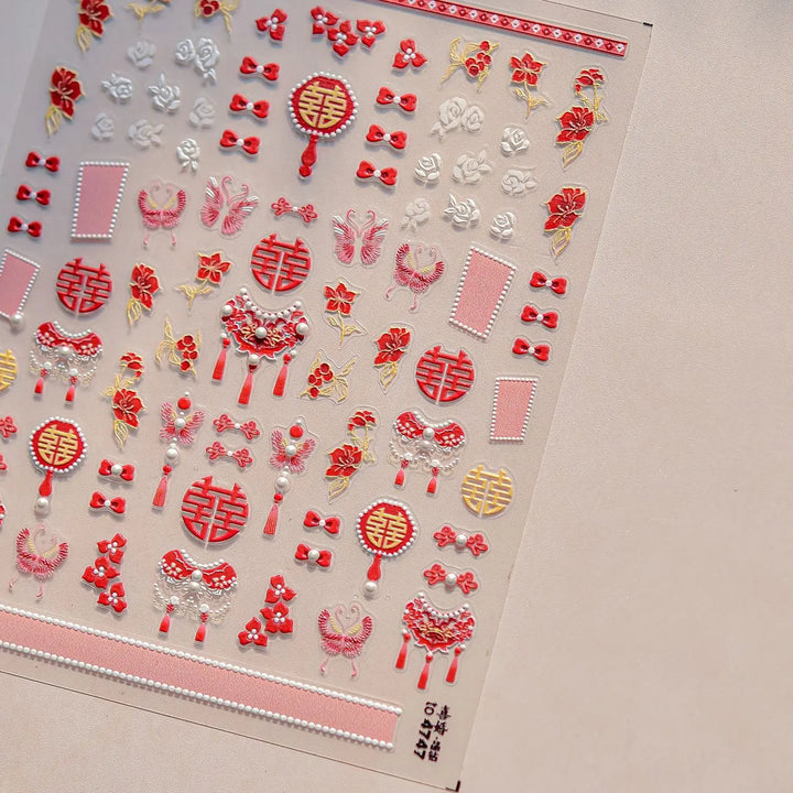 1 piece 5D color crystal star nail stickers high quality love shiny silver hollow smear rainbow flower jelly design nail sticker
