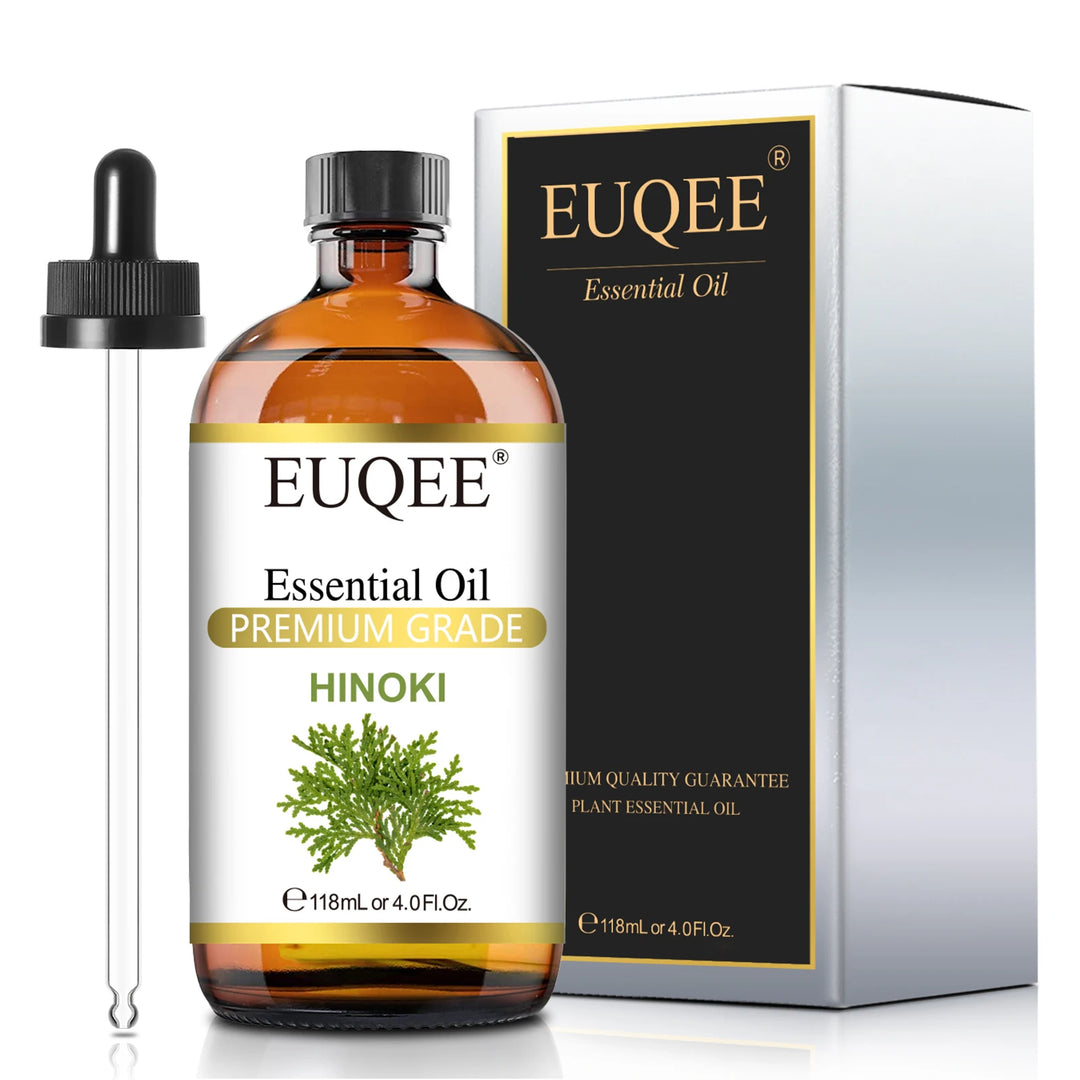 EUQEE 118ML Lavender Jasmine Eucalyptus Vanilla Peppermint Essential Oils with Glass Dropper For Humidifier Candle Making