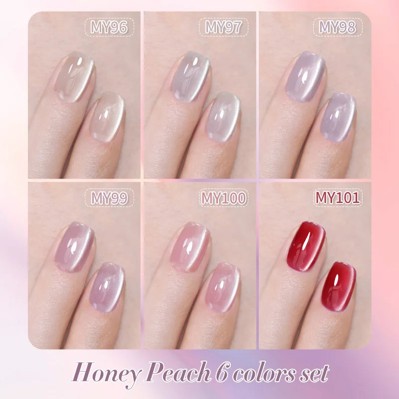 BORN PRETTY Sparkling Glass Bead Cat Magnetic Gel Nail Polish Flash White Spar Red Color Semi Permanent Soak Off UV Gel Varnish