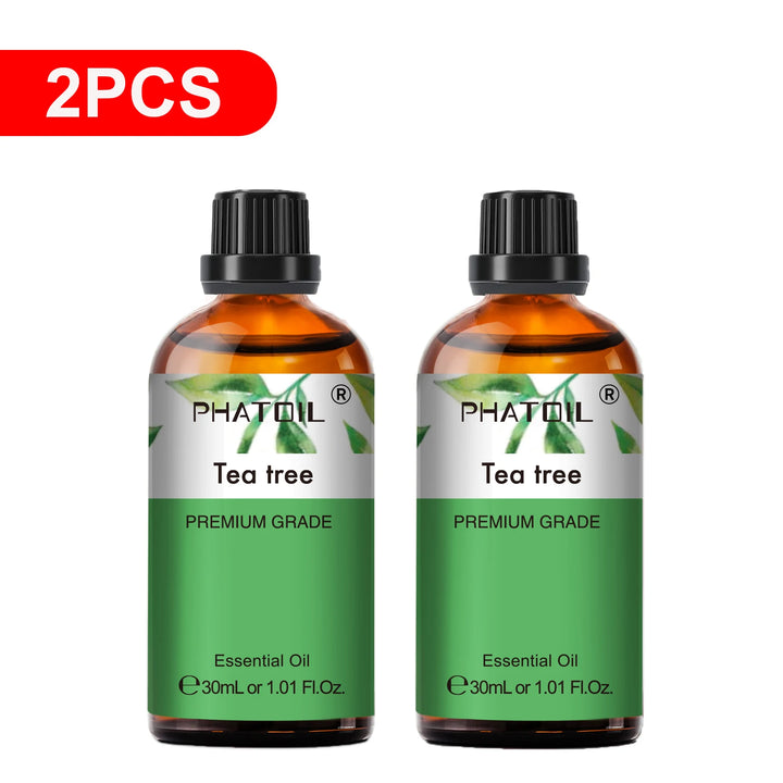 PHATOIL 2PCS Natural Essential Oils Set 30ml Bergamot Lemon Ylang Ylang Lavender Jasmine Vanilla Eucalyptus Aroma Essential Oils