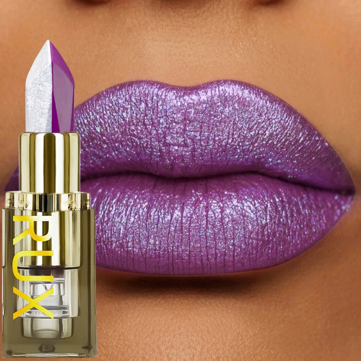 1PC Purple Glitter Two-tone Lipstick Red Rose Moisturizing Lipsticks Cosmetics Easy to Use Lip Tint Makeup Lip Beauty Long Lasti