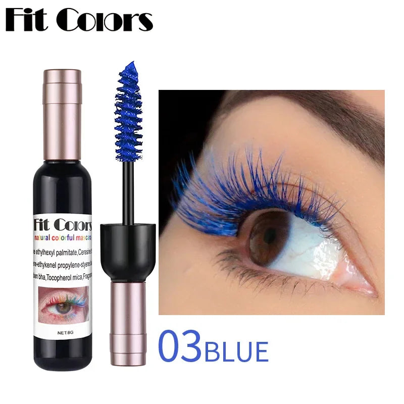 1PC Colorful Eyelash Mascara EyeLashes Extension Curling Lengthen White Purple Cosplay Makeup Glitter Point Diamond Mascara