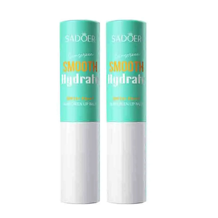 1/2/3pcs SADOER Spf 15+ Lip Sunscreen Solar Blocker Lip Balm Moisturizing Fade Lip Lines Nourishing Hydrating Lips Lipstick