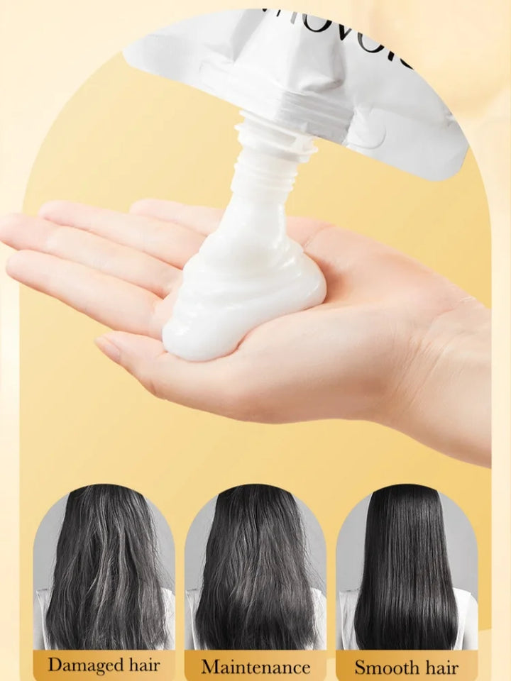 400g Rice Puree Hair Mask, Penetrates the Hair Core, Replenishes Hair Nutrients, Repairs Damaged Cuticles, and Improves Dryness, Split Ends, Frizz, and Other Hair Damage Caused by Blow-Drying, Ironing, and Dyeing.