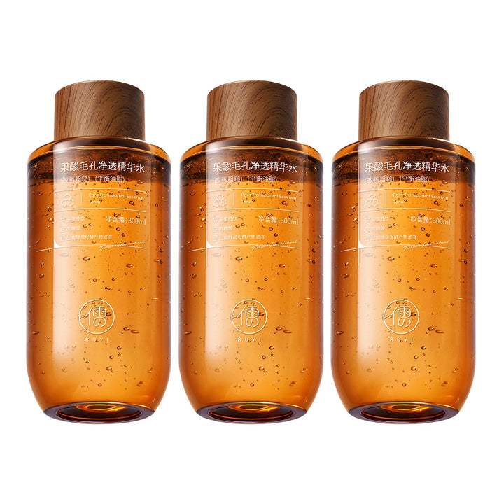 RUYI Fruit Acid Essence Toner Shrinks Pores Acid Removal Brighten Moisturizing & Repairing Control Oil Soothing Redness Winter