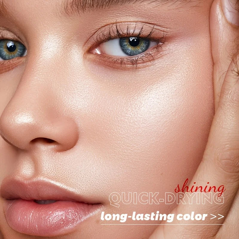 9 colors of liquid highlighter, waterproof  and not easy to fade, multi-functional, cheeks & eyes & face & lips & body