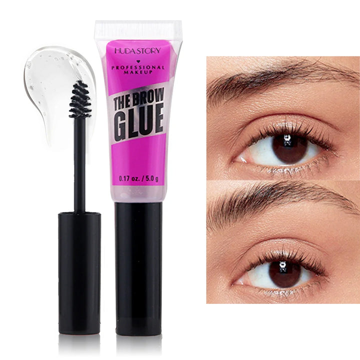 HUDA STORY Eyebrow Shaping Gel Transparent Waterproof Eyebrow Shaping Gel Natural Long Lasting 3D Eyebrow