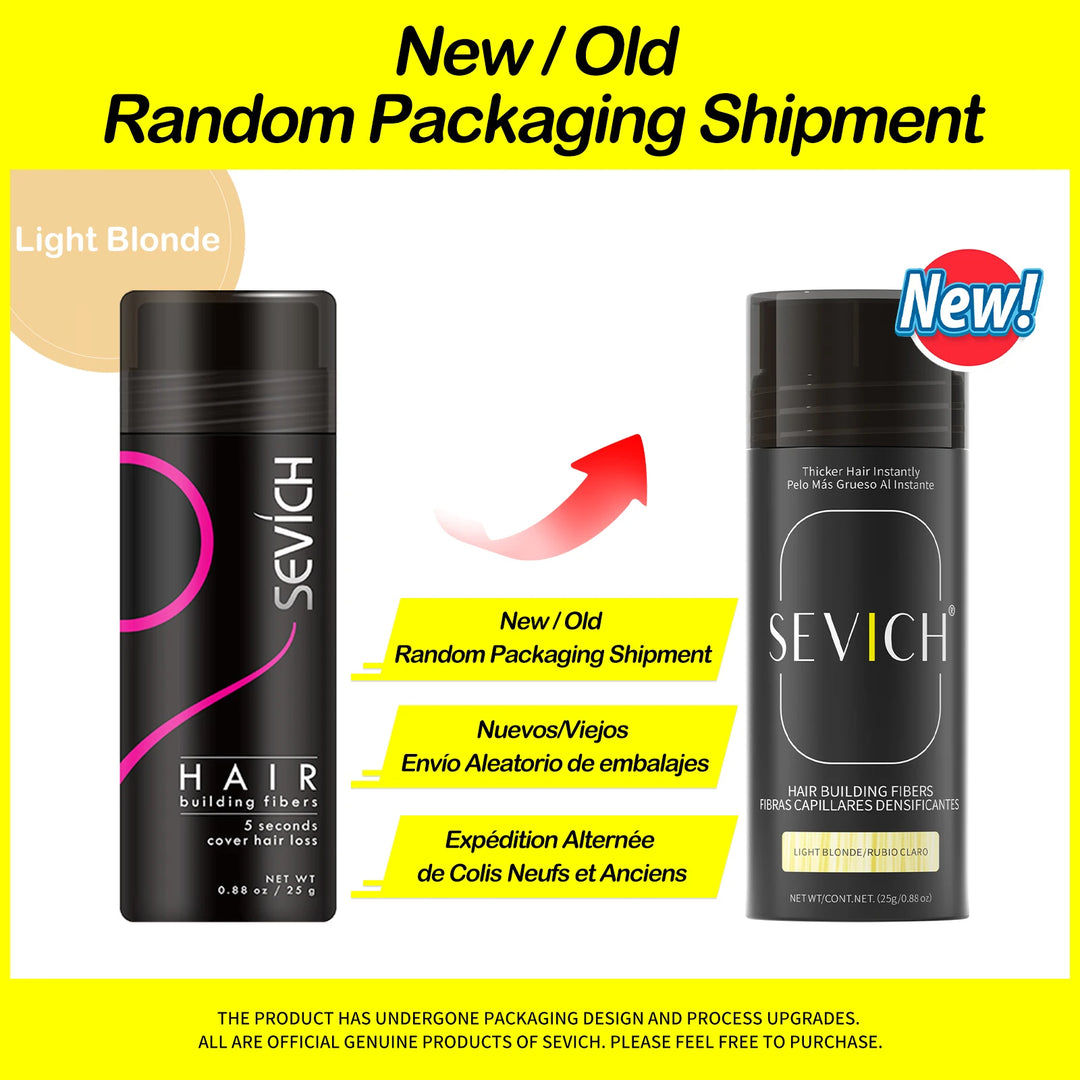 Sevich 25g hair building fibers powder hair loss products bald extension thicken hair spray jar keratin
