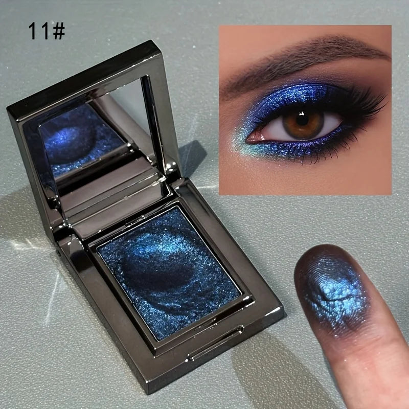 Single Color Glitter Eyeshadow Waterproof Sweatproof Long Lasting Highlight for Party Cosplay