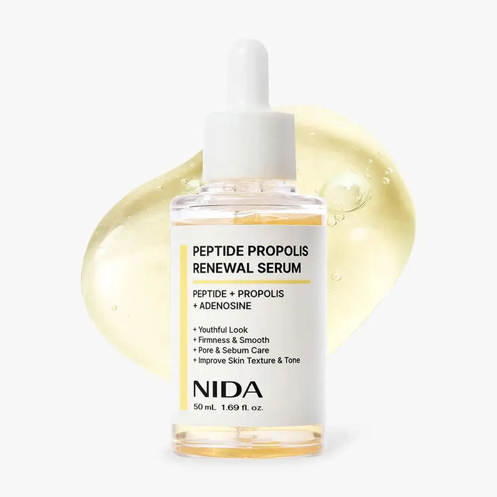 NIDA Facial Serum Eye Cream Set Peptide Propolis Skin Renewal Retinol Revitalizing Brightening Firming Daily Skincare Combo