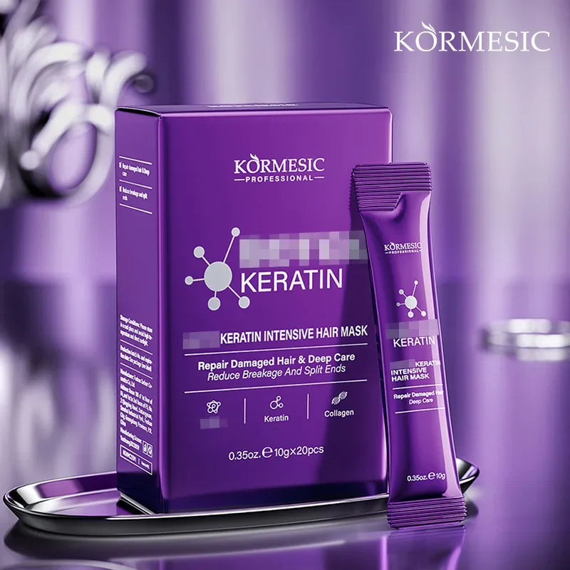 Keratin Hair Mask Magical 5 Second Repair Damage Frizzy Soft Smooth Shiny Hair Deep Moisturize Treat Repair Hair Care Mask