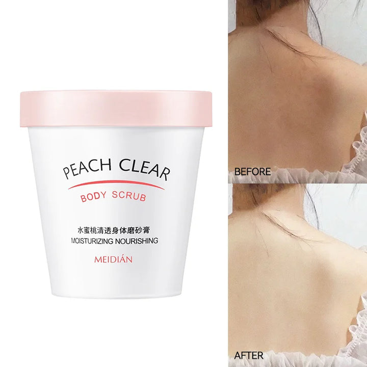 Meidian Peach Extract Body Scrub Moisturizing Cleansing Exfoliating Smooth Texture Natural Nourishing Bath Use Gentle Exfoliatio